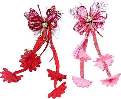 

Proplady Party Combo (Pack of 2) Shimmery Butterfly Hair Clips with Floral Danglers Hair Pins/Hair Brooch for Girls & Women|Latest Hair Hair Pin, Hair Clip, Back Pin, Bun Clip, Tic Tac Clip, Hair Accessory Set(Pink, Red)