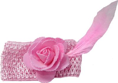 

Proplady Party Elegant Shimmery Rose & Feather Stud Princess Wide Head Band, Hair Band for Baby Girls & Girls|Latest Hair|Wedding Hair Head Band, Hair Band, Hair Chain, Hair Accessory Set(Pink)