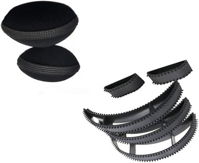 

S R Enterprises Combo Of Hair Base And Hair Puff Maker For Women And Girls, Parlour Accessories for Women And Girls Hair Accessory Set (Black) Hair Accessory Set(Black)