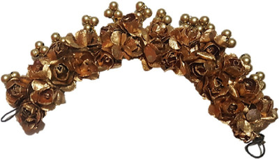 

Gayatri Designer wedding Gajra (Golden) Hair Accessory Set, Bun(Gold)