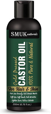

SMUK Cold pressed Castor Oil 100% pure and Natural Hair Oil(200 g)