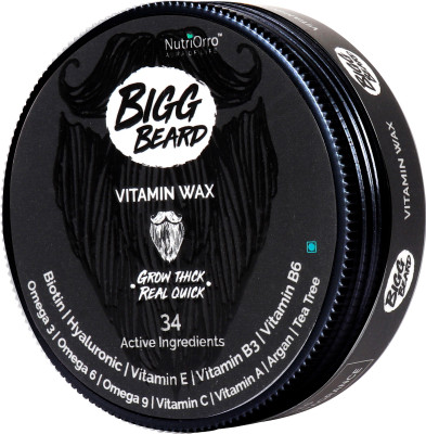 

NutriOrro Bigg Beard Wax - Enriched With Argan, Avocado, Tea Tree, Rosehip, Moringa And 5 Other Essential Oils Hair Wax(50 g)