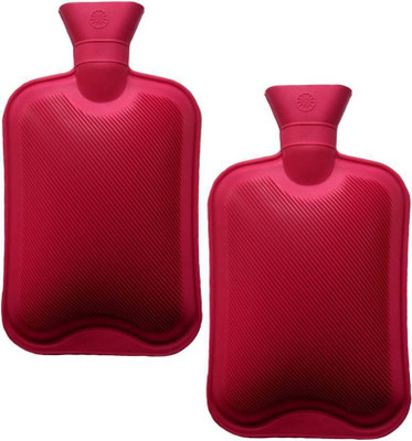 

STOCKHAWKERS pack of 2 pcs -Pain Reliever Hot Water Bottle Best Quality Non Electric Non-Electrical Rubber Hot Water Bag 1 L Hot Water Bag(Red)