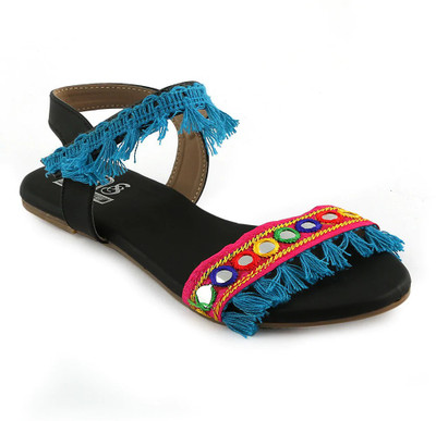 

My Soul Girls Velcro Flats(Blue