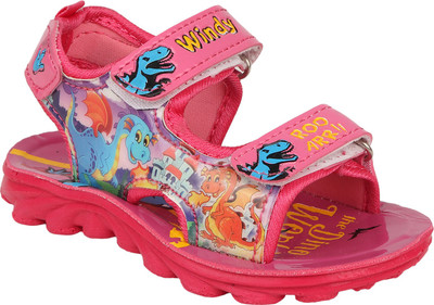

WINDY Girls Velcro Flats(Pink
