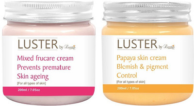 

Luster Mixed Frucare Cream + Papaya Blemish & Skin Pigment Control Cream(400 ml)
