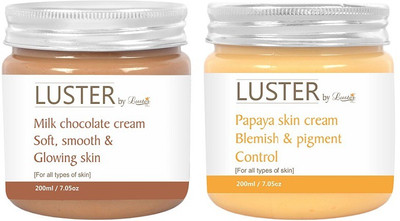 

Luster Milk Chocolate Cream + Papaya Blemish & Skin Pigment Control Cream(400 ml)