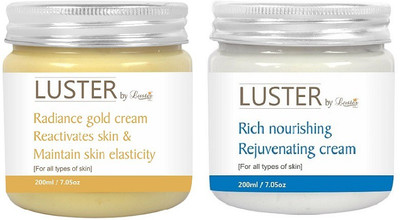 

Luster Radiance Gold Skin Cream + Rich Nourishing Rejuvinating Cream(400 ml)