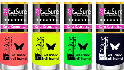 

Forsure Fast Dry and Chip Resistant Nail Polish Nude, Yellow, Green, Blue(Pack of 4)
