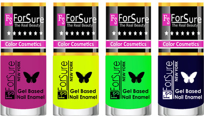 

Forsure Fast Dry and Chip Resistant Nail Polish Mauve, Yellow, Green, Blue(Pack of 4)
