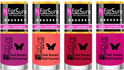 

Forsure Fast Dry and Chip Resistant Nail Polish Mauve, Nude, Dusky Red, Purple(Pack of 4)