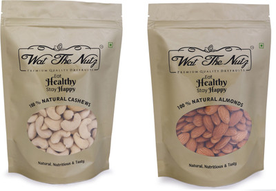 

wat the nutz Premium Quality Dryfruits ( 200 grams each) Almonds, Cashews(400 g, Pouch)