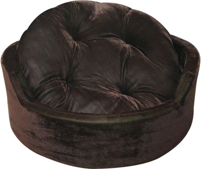 

Hiputee Soft Velvet Round Both Side Usable Brown Dog/Cat/Pet Bed Small S Pet Bed(Brown)