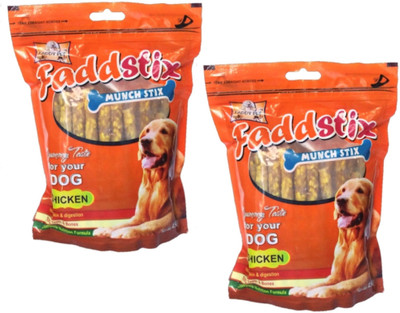 

FADDYPET COMBO PACK OF 2 (450gmsx2) Chicken Flavour FADDSTIX Munch Roll Sticks Chicken Dog Treat(900 g, Pack of 2)