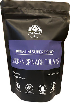 

Pet Feast Spinach Chicken Treats Chicken, Spinach Dog Treat(200 g)