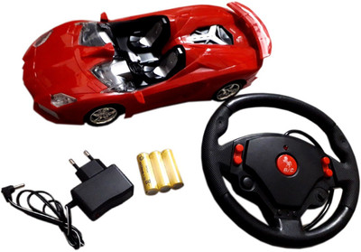 

Kaizen Model Sports Racing Car with remote control and steering (1:18-Red)(Red)