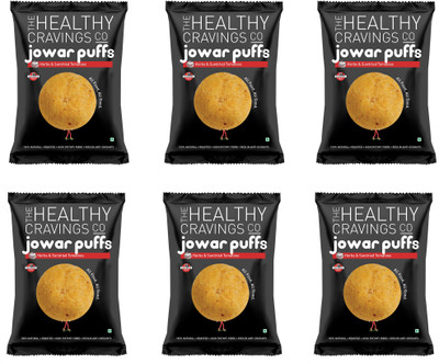 

The Healthy Cravings Co Roasted Jowar Puffs - Herbs & Sundried Tomatoes(150 g, Pack of 6)