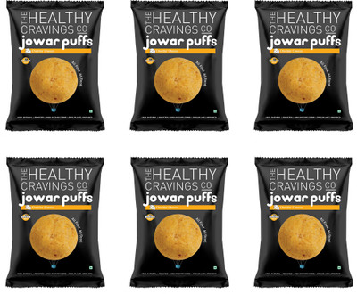 

The Healthy Cravings Co Roasted Jowar Puffs - Cheddar Cheese(150 g, Pack of 6)