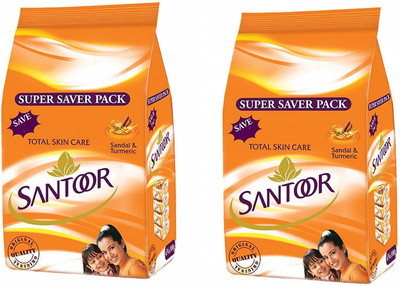 

Santoor Sandal and Turmeric Soap Super Saver Pack(800 g, Pack of 8)