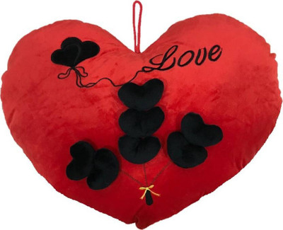 

DHAMAN CUTE VALENTINE RED LOVE HEART STUFFED PLUSH PILLOW SOFT TOY - 40 cm(Multicolor)