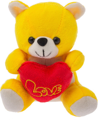 

Dimpy Stuff Bear W/Heart Yellow - 17 cm(Yellow)
