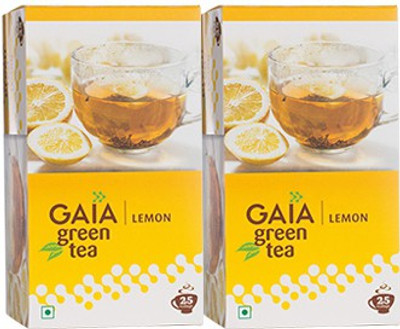 

GAIA Green Tea Lemon 25 Tea Bags (Pack of2) Lemon Green Tea Bags(60 g, Box)