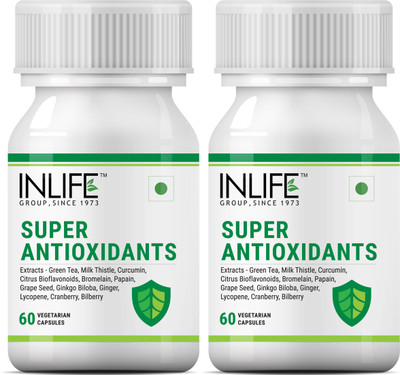 

Inlife Super Antioxidants Immuno Booster Immune Care Supplement–60 Veg Capsules (2 Pack)(120 No)
