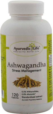 Ayurvedic Life Ashwagandha 120 capsules - Pack of 10(350 mg)