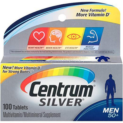 

Centrum Supplement Silver Multivitamin , Men 50+ - 100 Tablets(100 mg)