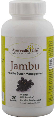 

Ayurvedic Life Jambu 120 capsules - Pack of 4(425 mg)