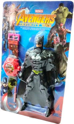 

ClueSteps Kids Wrist Projection Watch with Batman Action Figure 4.5 Inch Height(Multicolor, Black)