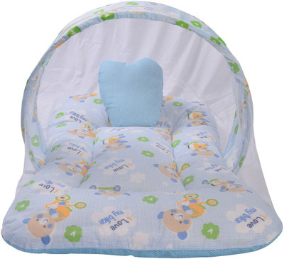 

RBC RIYA R blulmbsesbed baby mosquito net bed crib(Fabric, Blue)