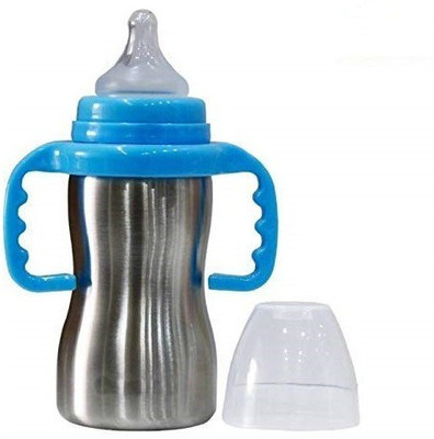 

Clastik Thermal Insulation Stainless Steel Newborn Baby Feeding Bottle 290ml (Blue) - 290 ml(Blue)