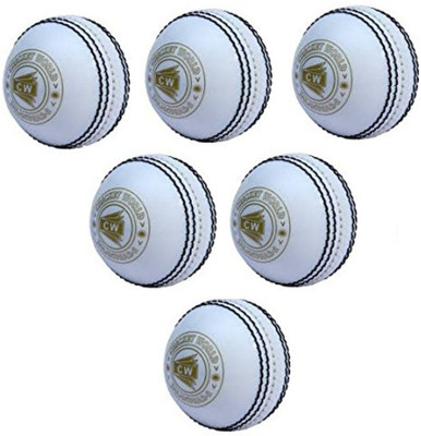 CW Cricket Ball_56 Cricket Leather Ball(Standard, Pack of 6, Red)