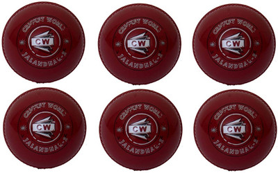 CW Cricket Ball_51 Cricket Leather Ball(Standard, Pack of 6, Red)
