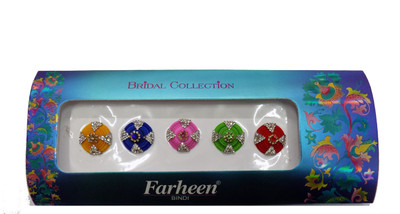 

Farheen FRN BRIDAL COLLECTION BINDI 7 FORHEAD Multicolor Bindis(INDIAN FANCY BINDI)