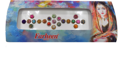 

Farheen FRN BRIDAL COLLECTION BINDI 8 FORHEAD Multicolor Bindis(INDIAN FANCY BINDI)