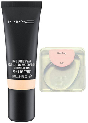 

dazzling Silicon Puff & Mac Pro Longwear Nourishing Foundation(Set of 2)