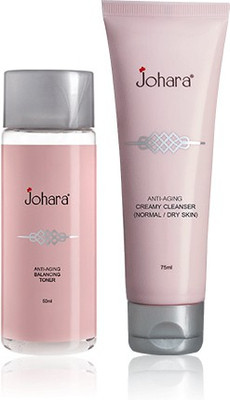 

Johara Anti Ageing Creamy Cleanser (75ml) + Balancing Toner (50ml) - for Normal/Dry Skin(Set of 2)