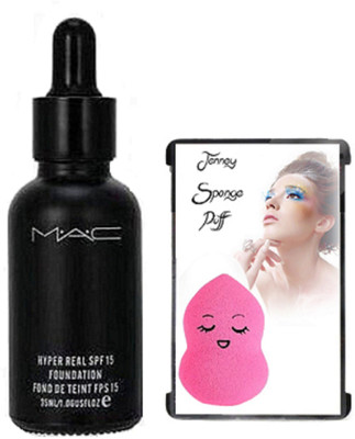 

jenney Sponge Puff With Mac Hyper Real Foundation(Set of 2)