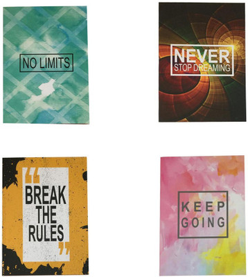 Macro Designer collection A5 Diary Unruled 100 Pages(Multicolor, Pack of 4)