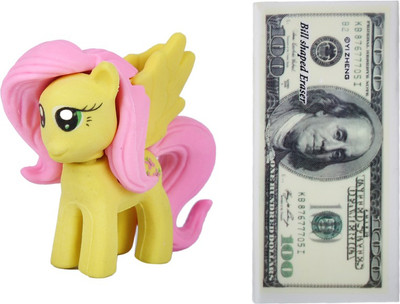 

AutoVHPR Set of 2 Yellow Mare & 100 Dollar shaped Pencil Eraser for School Children Non-Toxic Eraser(Set of 2, Multicolor)