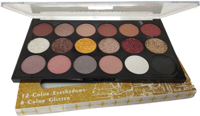

EYEBLIN K HIGH QUALITY 12 COLOR EYESHADOW + 6 COLOR GLITTER #2 36 g(MULTICOLOR)