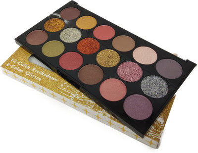 

EYEBLIN K HIGH QUALITY 12 COLOR EYESHADOW + 6 COLOR GLITTER 36 g(MULTICOLOR)
