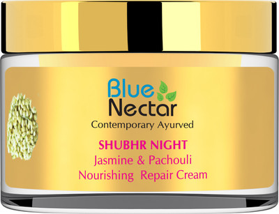 Blue Nectar Jasmine & Patchouli Night Cream with Anti Ageing effect for Women with Oily or dry skin with Vitamin E(50 g)