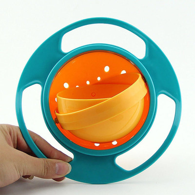 

ATOOZED Baby Gyro Feeding Toy Bowl Dishes Kids Boy Girl Spill Proof Universal 360 Rotate Funny Toys - Plastic(Multicolor)