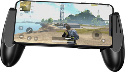

LIFEMUSIC Mobile Game Controller Game Pad, Gaming Grip Remote Control Compatible with PUBG/Fortnite/Knives Out/Rules of Survival Gamepad(Black, For Android, iOS)