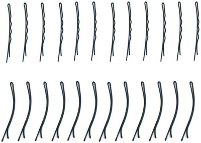 

DN VERSATILE Bob Pins, Bobby Pins, Side Pins Pack Of 24 Hair Pin(Black)
