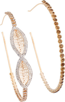 

Voylla Stunning Hair Band Duo Hair Band(Gold)