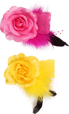 

Cutecumber Fascinator Hair Clip(Pink, Yellow)